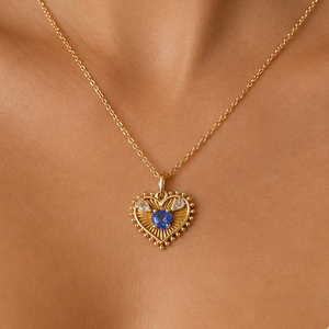 Charm spinelle rose en or 14 carats