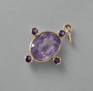 Rose de France Amethyst 14k Gold Lavender Quartz Pendant - K Jewelry Accessories