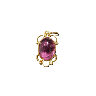 Dainty 18k Rubellite Tourmaline Gold Pendant K Jewelry Accessories