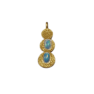 Gold Vermeil Ethiopian Fire Opal Charm - K Jewelry Accessories