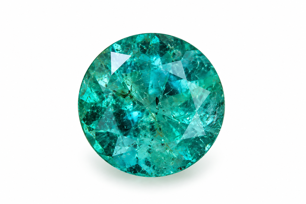 2.37 ct Natural Green Zambian Emerald Round shape - #EM271
