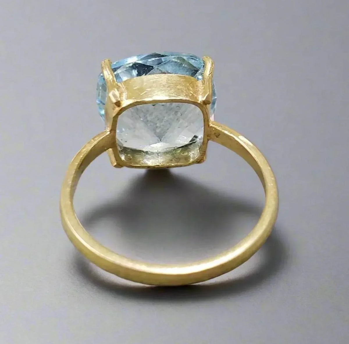 Sky Blue Topaz 14k Solid Gold Ring - K Jewelry Accessories
