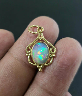 Ethiopian Fire Opal Pendant 14k Gold - K Jewelry Accessories