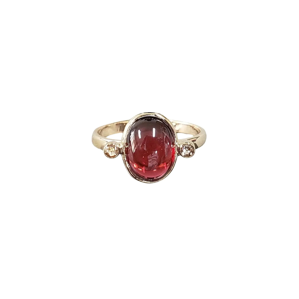 Statement Solid Gold Garnet Diamond 14k Rings - K Jewelry Accessories
