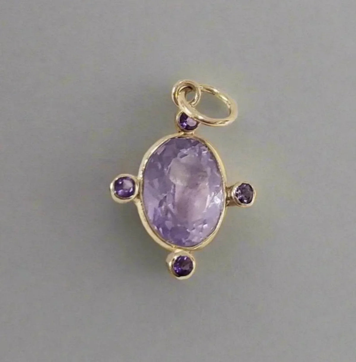 Rose de France Amethyst 14k Gold Lavender Quartz Pendant - K Jewelry Accessories
