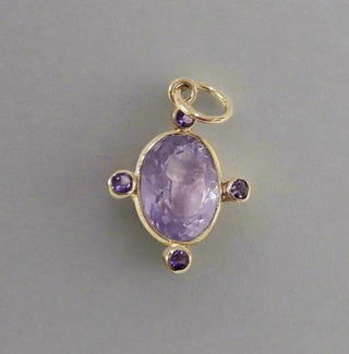 Rose de France Amethyst 14k Gold Lavender Quartz Pendant - K Jewelry Accessories