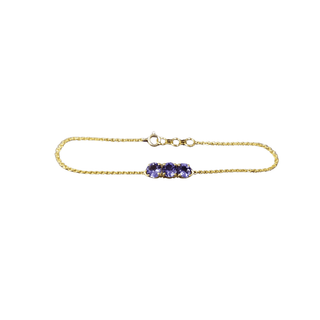 14k Gold Tanzanite Bracelet in Blue Stones - K Jewelry Accessories