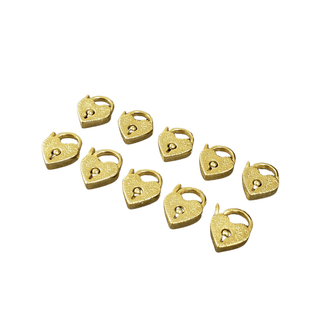 10 mm Gold Filled Heart Padlock Clasp Designer Lock - K Jewelry Accessories