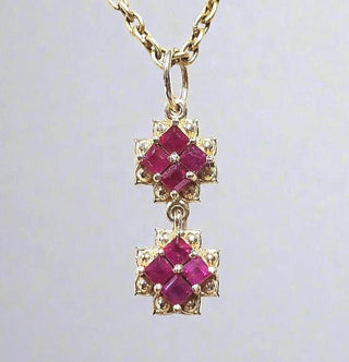 Ruby 14k Gold Pendant Handmade - K Jewelry Accessories
