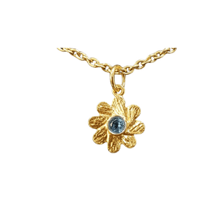 925 Gold Vermeil Blue Topaz Pendant - K Jewelry Accessories