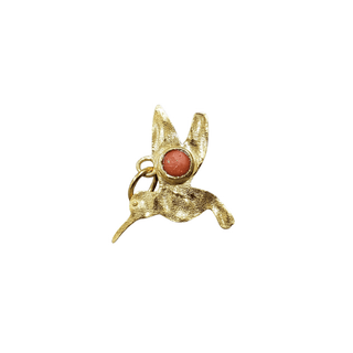 925 Gold Vermeil Coral Pendant - K Jewelry Accessories