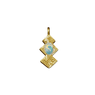 Gold Vermeil Ethiopian Fire Opal Charm - K Jewelry Accessories