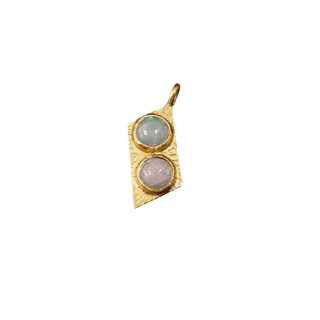 Gold Vermeil Ethiopian Opal Charm Pendant - K Jewelry Accessories