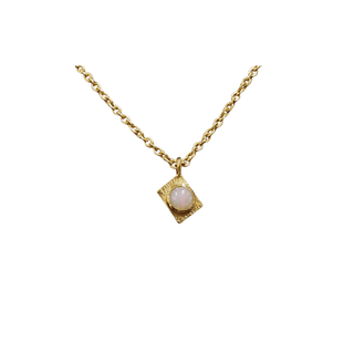 Gold Vermeil Natural Ethiopian Opal Charm Pendant - K Jewelry Accessories