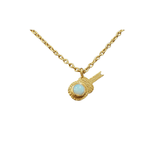 Gold Vermeil Ethiopian Opal Guitar Charm Pendant - K Jewelry Accessories