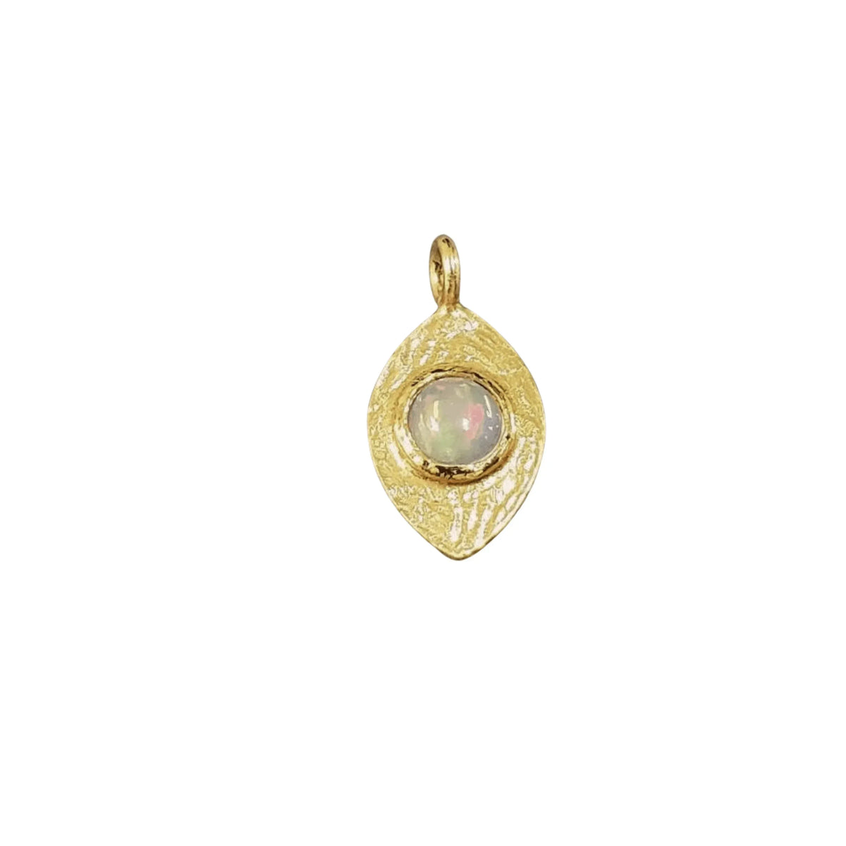 Gold Vermeil Ethiopian Opal Marquise Charm Pendant - K Jewelry Accessories