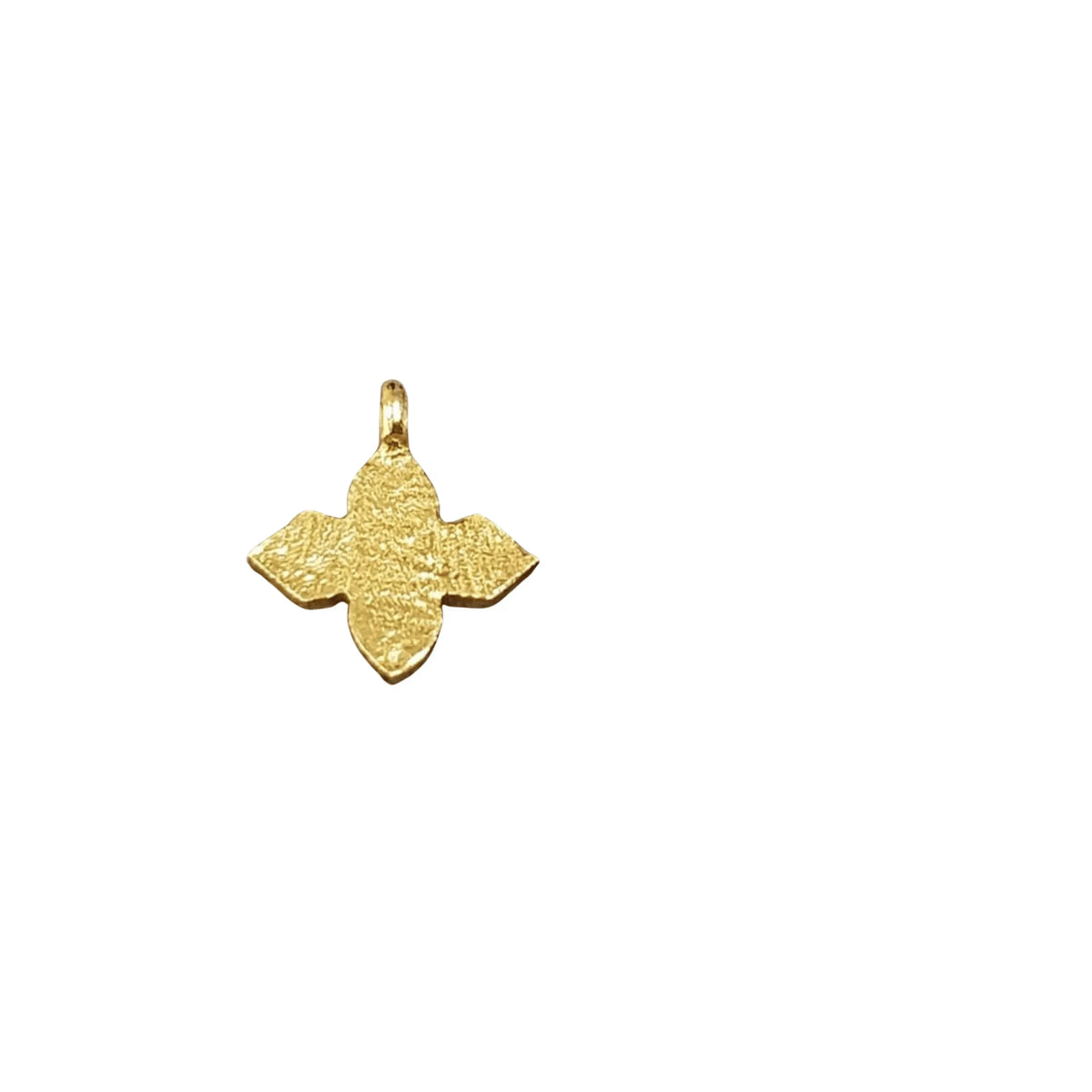 Handcrafted Elegant Gold Vermeil Flower Charm - K Jewelry Accessories