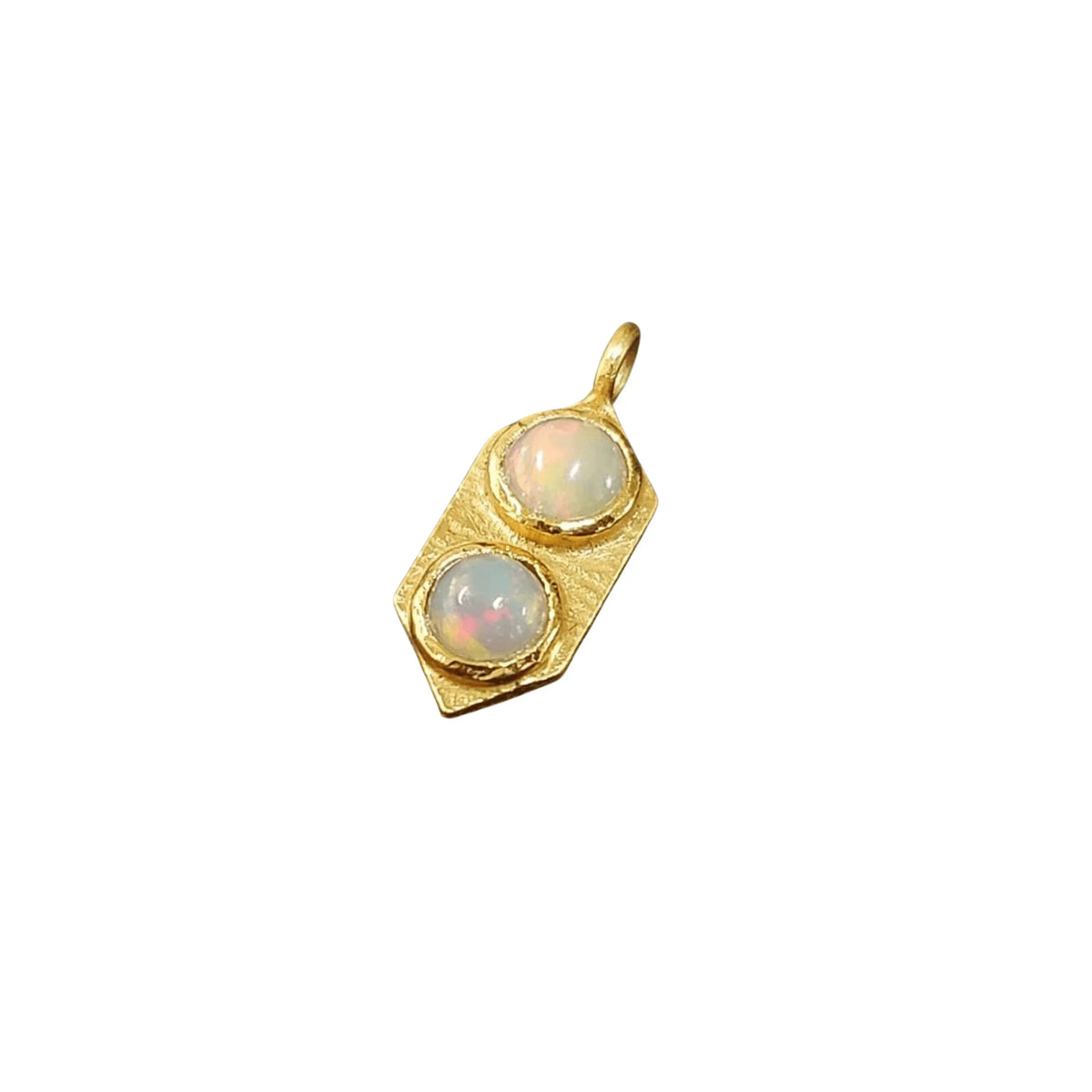 Gold Vermeil Natural Ethiopian Opal Charm Pendant Elegant - K Jewelry Accessories