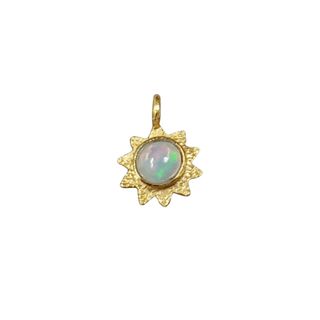 Gold Vermeil Natural Ethiopian Opal Star Charm - K Jewelry Accessories