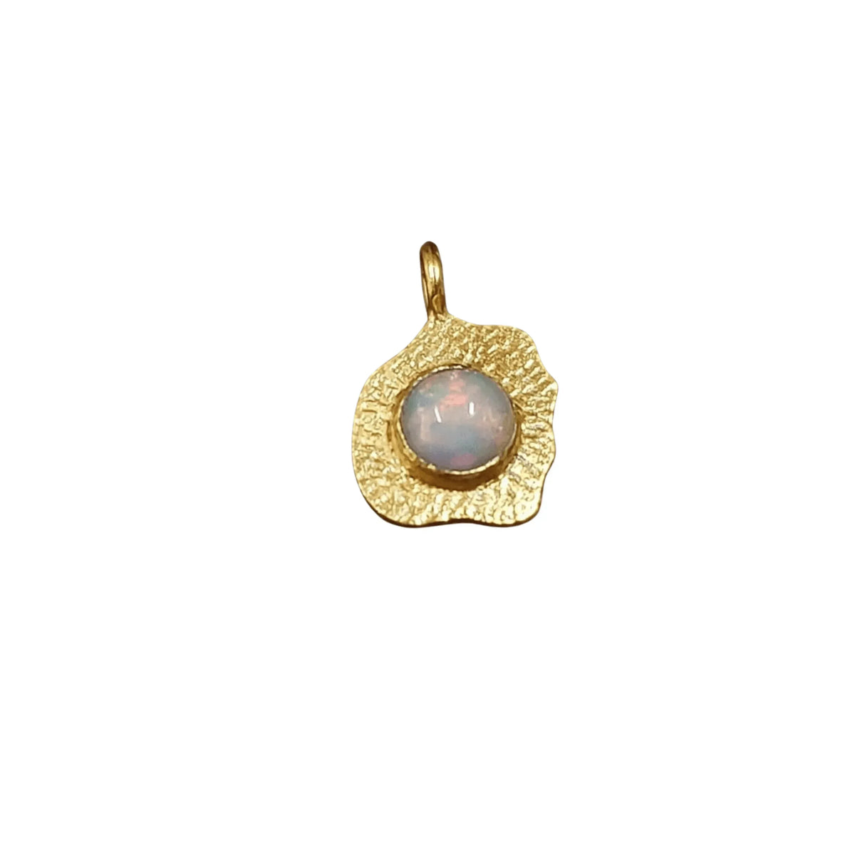 Gold Vermeil Natural Ethiopian Opal Unshaped Charm Pendant - K Jewelry Accessories