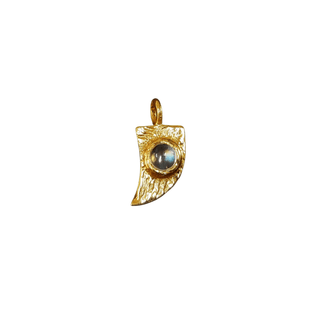 925 Gold Vermeil Rainbow Moonstone Charm - K Jewelry Accessories