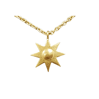 Gold Vermeil Sun Star Charm - K Jewelry Accessories