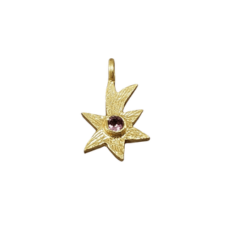 925 Gold Vermeil Tourmaline Charm - K Jewelry Accessories