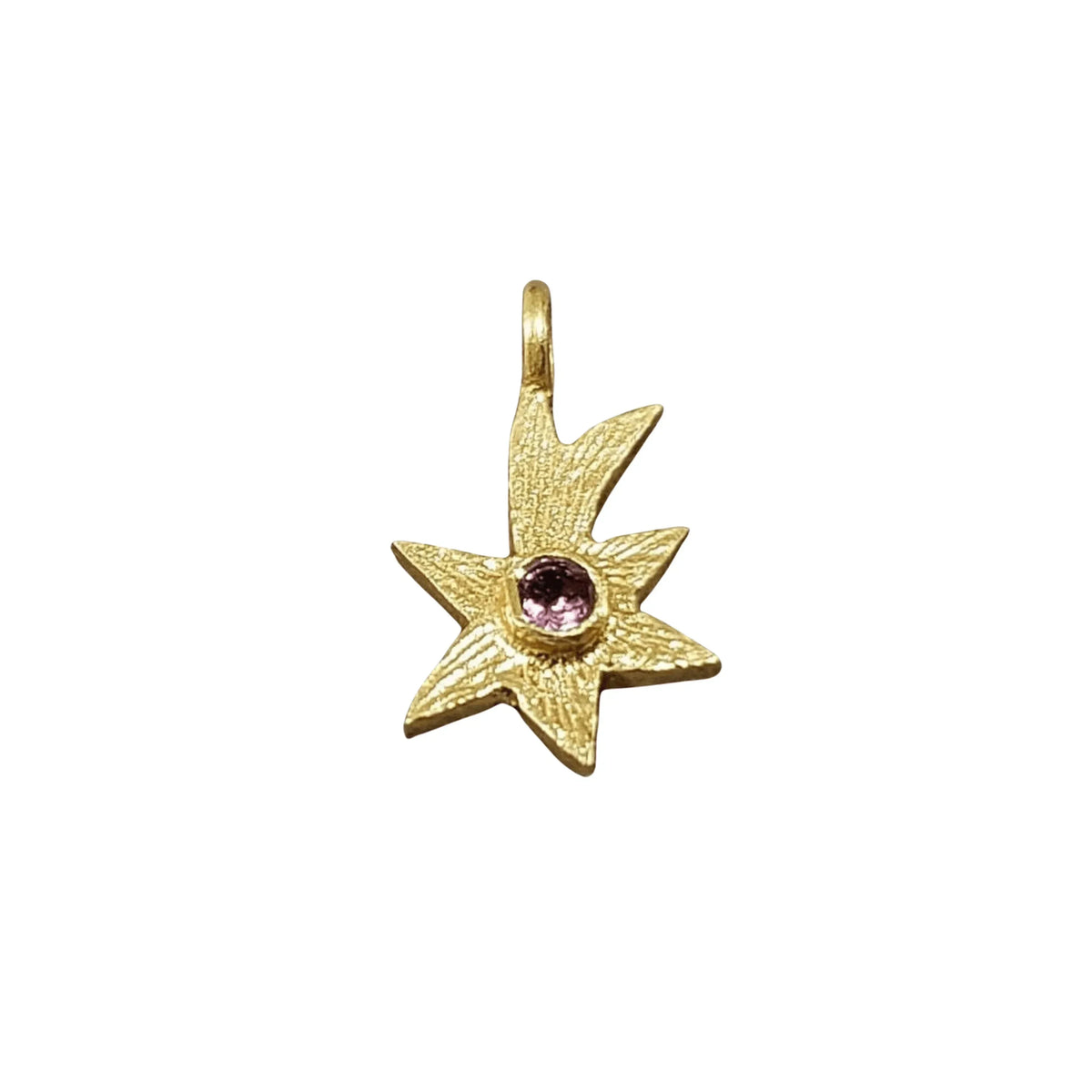 Minimalist Gold Vermeil Tourmaline Star Charm - K Jewelry Accessories