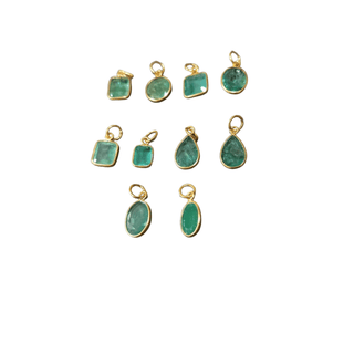 Gold Vermeil Zambian Emerald Pendant - K Jewelry Accessories