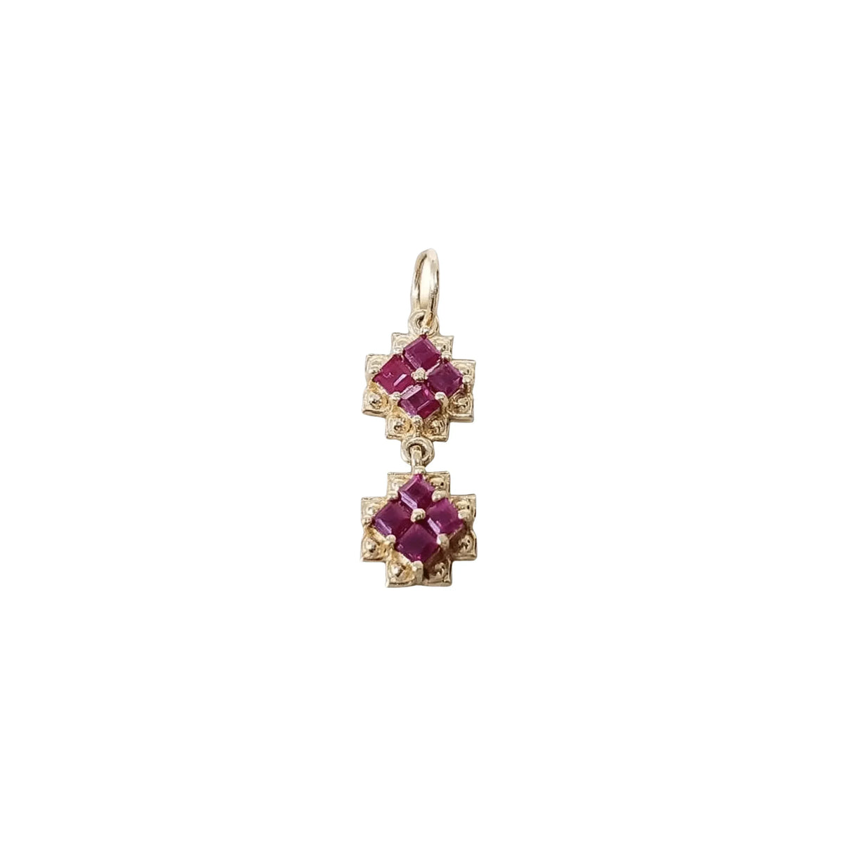 Ruby 14k Gold Pendant Handmade - K Jewelry Accessories