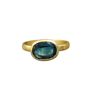 Handmade 14k Solid Green Kyanite Gold Ring - K Jewelry Accessories