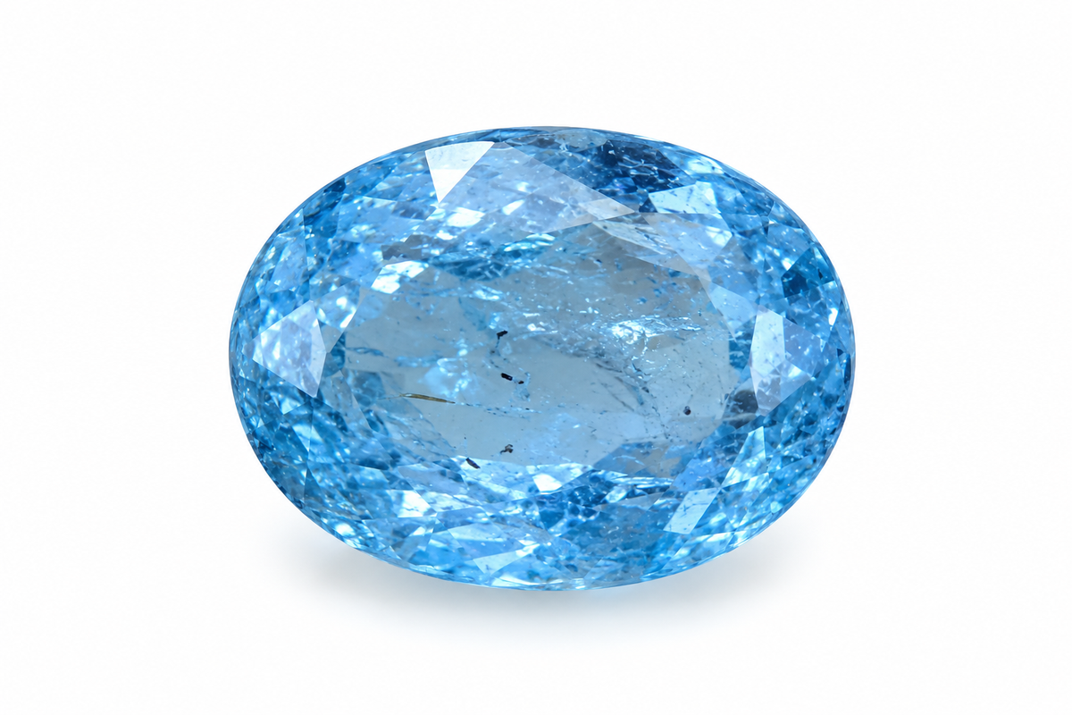 3.80 ct. Natural Blue Aquamarine Oval Shape - #AQ95