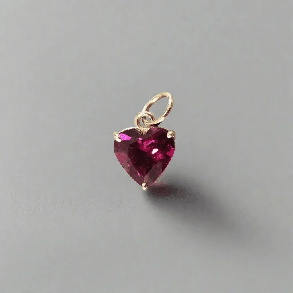 100% Natural January Birthstone Pendant - 14k Gold Rhodolite Garnet for Women - K Jewelry Accessories