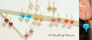 K_Jewelry_Accessories_-_Gold_Earrings_With_Natural_Stones - K Jewelry Accessories