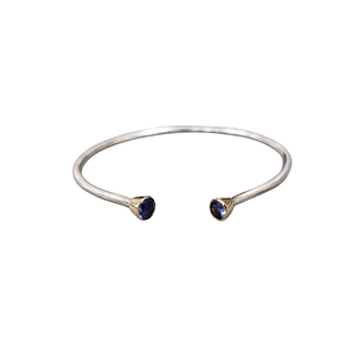 Mix Metal 14k Gold & 925 Silver Tanzanite Bracelet Cuff - K Jewelry Accessories