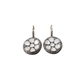 18k Gold & Silver - Diamond Polki Earrings For Women - K Jewelry Accessories