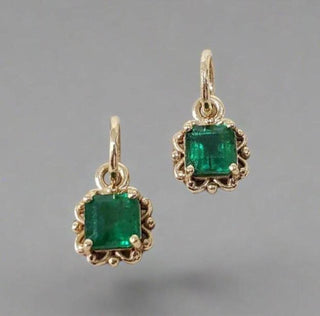 Green Emerald 14k Gold Pendant - K Jewelry Accessories