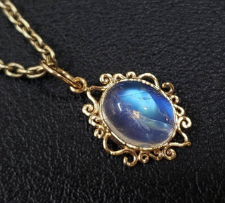 14k Gold Rainbow Moonstone Women Pendant - K Jewelry Accessories