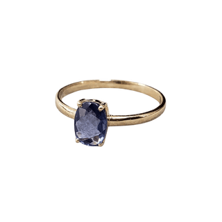 14k Gold Natural Blue Sapphire Statement Ring - K Jewelry Accessories
