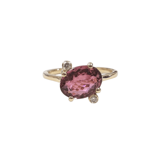 Natural Pink Tourmaline 14k Gold Ring For Women - K Jewelry Accessories
