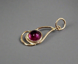 14k Gold Pink Tourmaline Pendant - K Jewelry Accessories