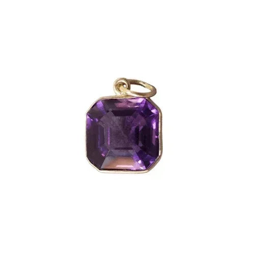 Octagon Shape 14k Amethyst Gold pendant - K Jewelry Accessories