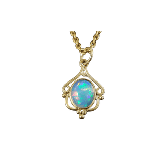 Ethiopian Fire Opal Pendant 14k Gold - K Jewelry Accessories