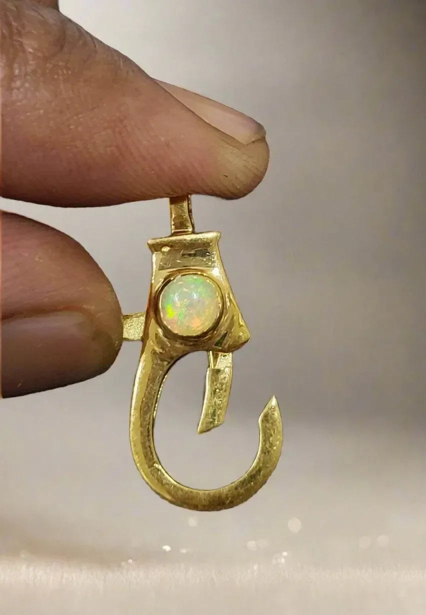 Dainty Lobster Ethiopian Opal Gold Vermeil Clasps - K Jewelry Accessories