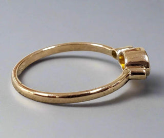 Spessartite Garnet Gold Ring With Diamond in 14K - K Jewelry Accessories