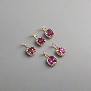 14k Gold Pink Spinel Charms