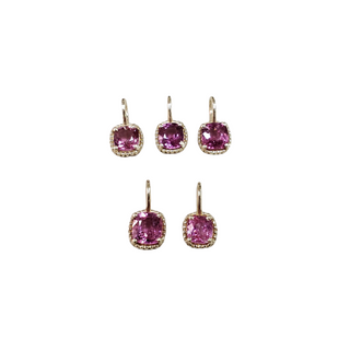 14k Gold Pink Spinel Charms