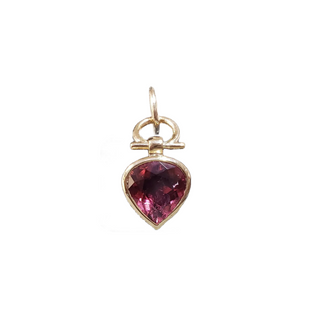 14K Gold Pink Tourmaline Pendant 