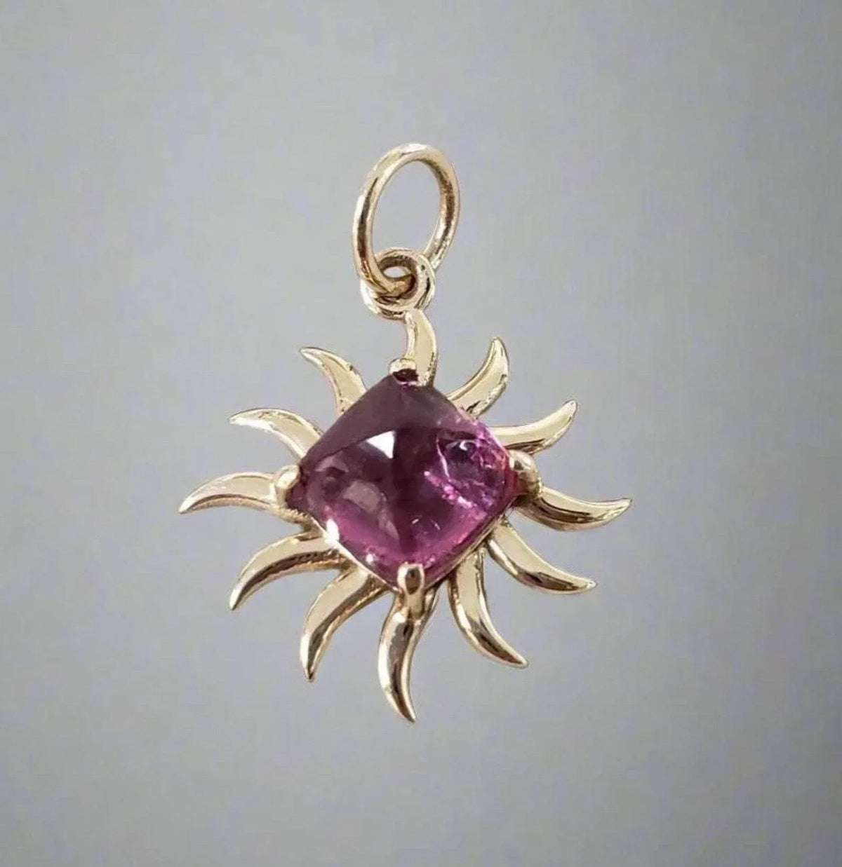 Sugarloaf Rubellite 14k Gold Pendant - K Jewelry Accessories