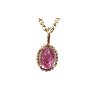Handmade 14k Gold Natural Pink Tourmaline Pendant - K Jewelry Accessories